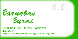barnabas burai business card